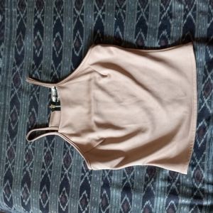 Beige/taupe back zipper top